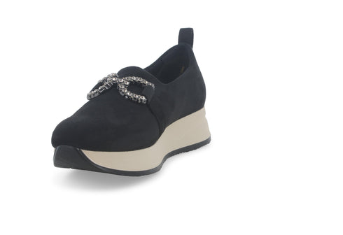 Melluso Donna Mocassini Tessuto R25075-227927 Nero